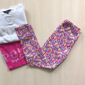 Polo Ralph Lauren Girls Floral Size L Leggings